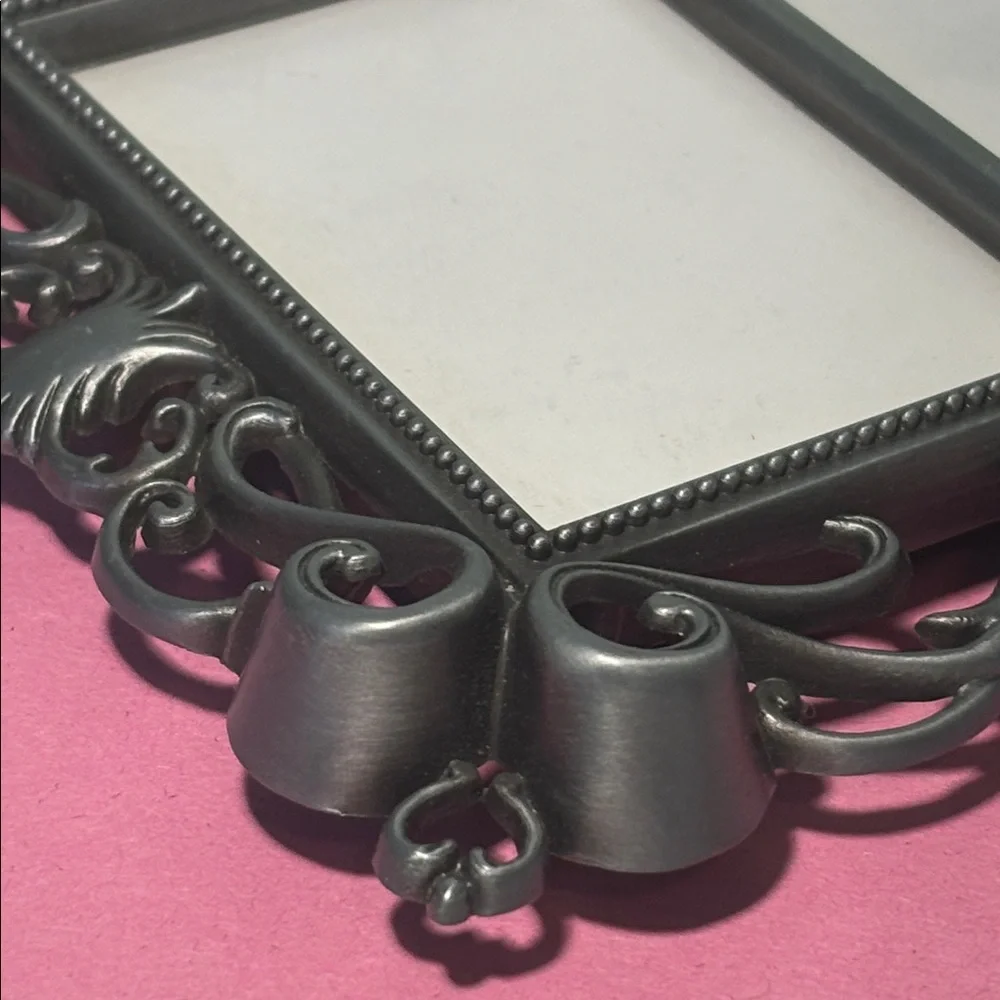 Pewter Finished Ornate Double Picture Frame